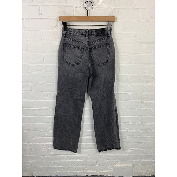 Abercrombie & Fitch Women's The Loose High Rise Jeans Wide Leg Gray Size 24 - Picture 8 of 11